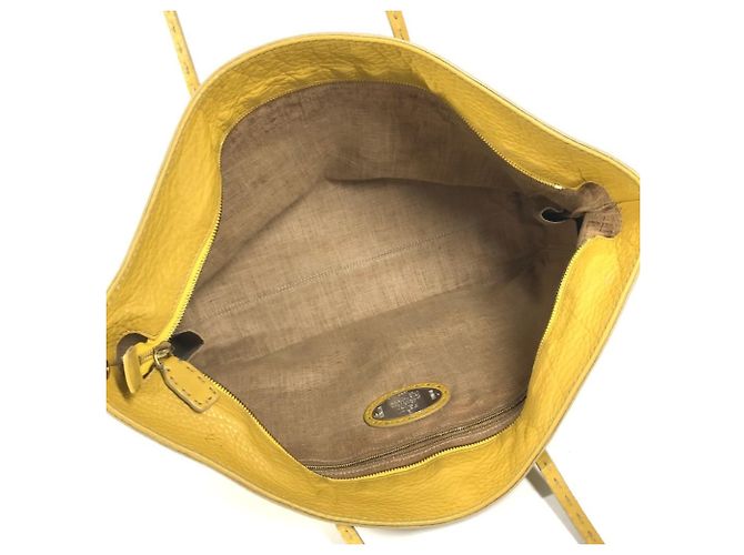 Selleria Fendi Tote Bag aus gelbem Leder - Ansicht 12
