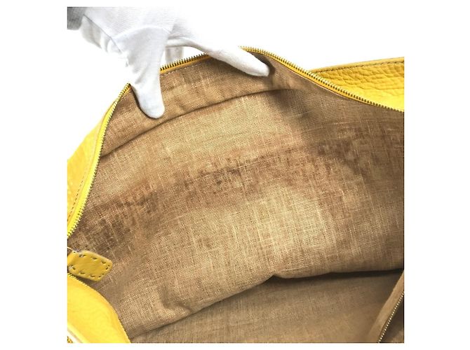Selleria Fendi Tote Bag aus gelbem Leder - Ansicht 14
