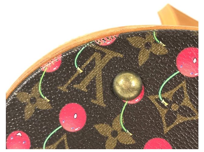 Bucket Borsa Secchiello Louis Vuitton Monogram Cherry PM Marrone Rosso Monogramma - vista 16