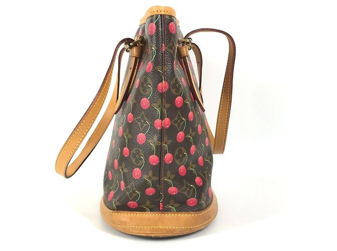 Bucket Borsa Secchiello Louis Vuitton Monogram Cherry PM Marrone Rosso Monogramma - vista 4