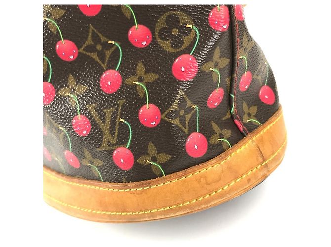 Bucket Borsa Secchiello Louis Vuitton Monogram Cherry PM Marrone Rosso Monogramma - vista 8
