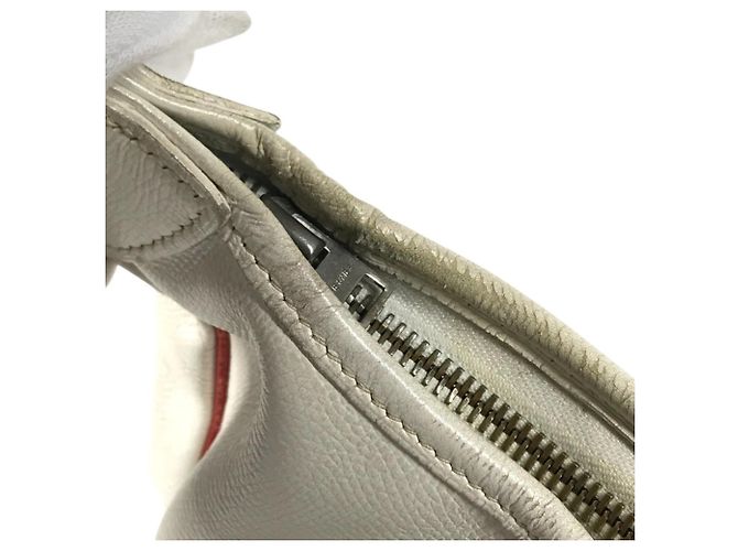 Hermès Borsa Hermes Bicolor Trim 31 Bianco Rosso - vista 12
