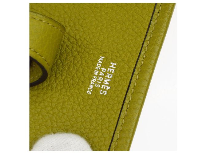 Hermès Borsa Hermes Evelyne Gen I Clemence PM Verde - vista 4