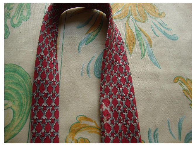 Hermès silk tie Red - view 2