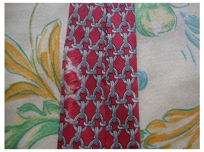 Hermès silk tie Red - view 6