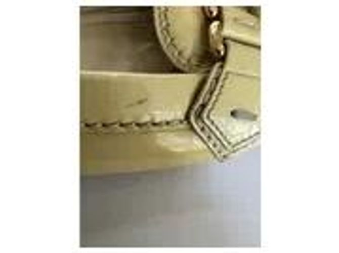 Mocassini Louis Vuitton in pelle verniciata beige - vista 8
