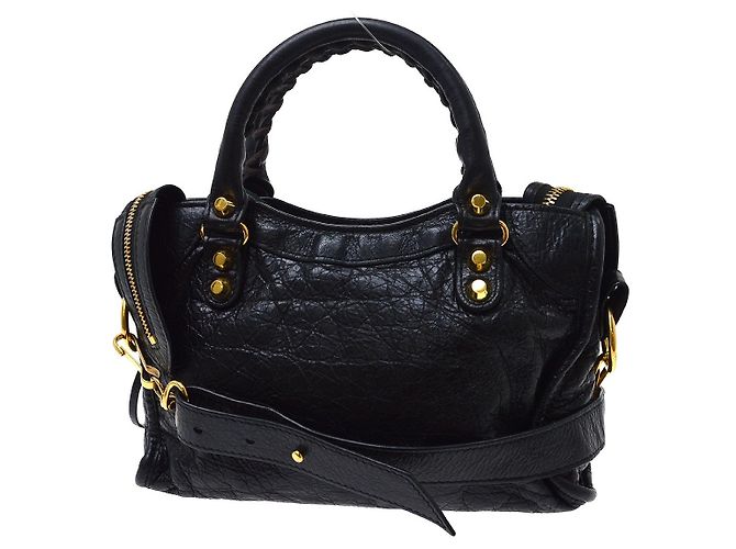 Balenciaga City Leather Mini Nero - vista 2