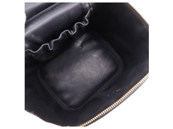 Necessaire Chanel Vintage Timeless Caviar Tall Nero - vista 4