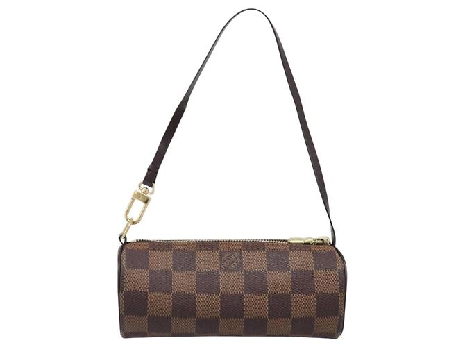Louis Vuitton Papillon Pochette Damier Ebene mini Marrone - vista 2