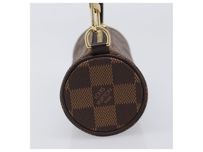 Louis Vuitton Papillon Pochette Damier Ebene mini Marrone - vista 3