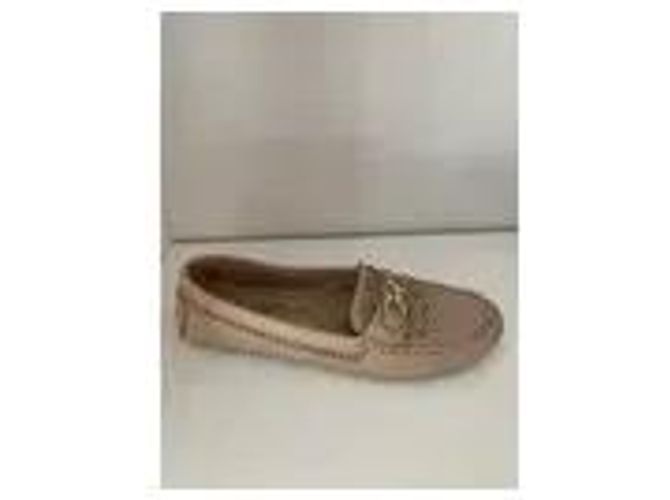 Gancini Salvatore Ferragamo Mocassini in pelle traforata beige - vista 7