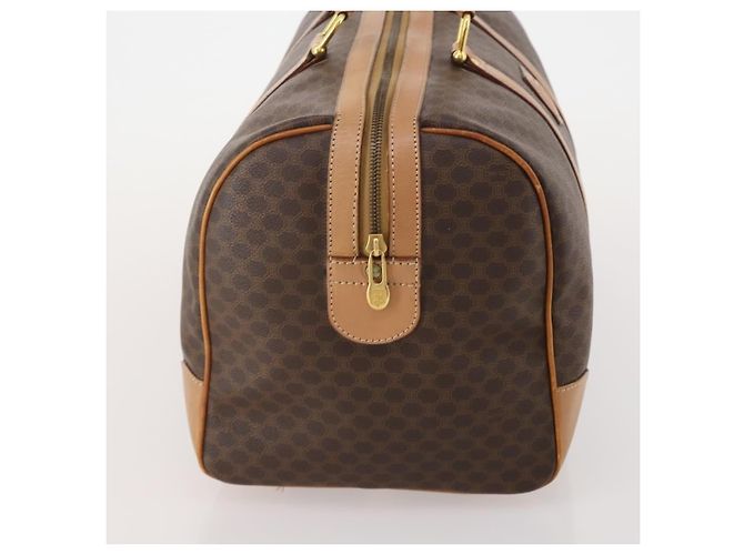 Céline Celine Vintage Duffle Canvas and Leather Marron - vue 4