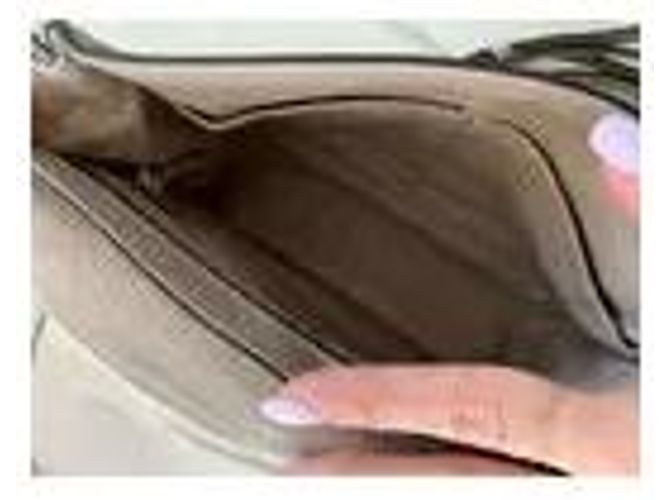 Karl Lagerfeld Borsa a Tracolla in Pelle Metallizzata Taupe - vista 5