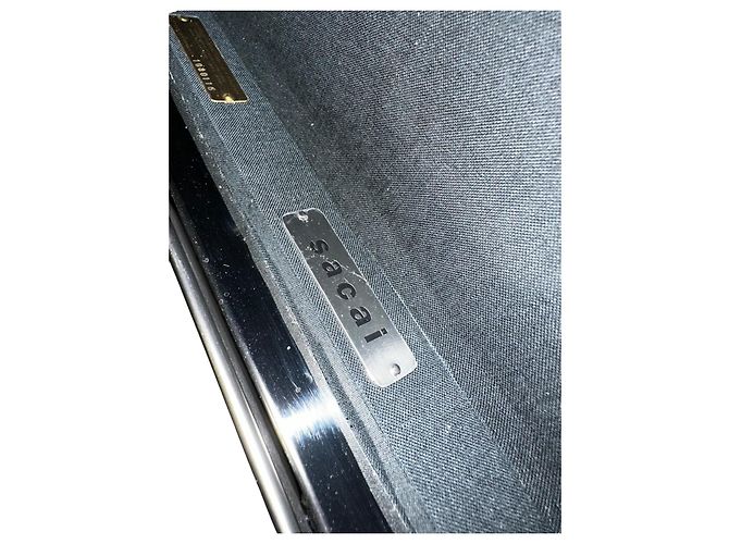 Sacai Valigia da cabina in alluminio Nero Silver hardware - vista 10