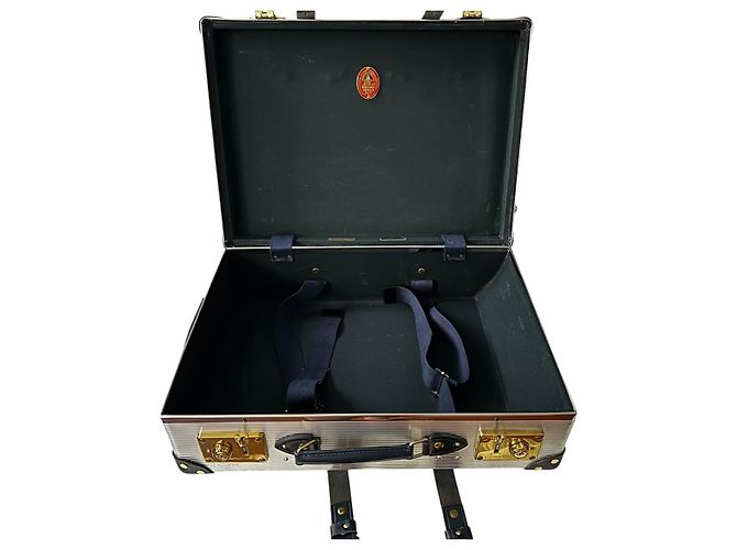Sacai Valigia da cabina in alluminio Nero Silver hardware - vista 13