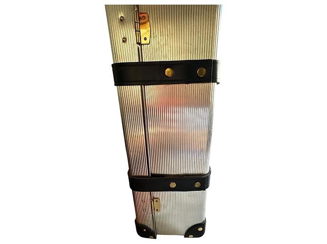 Sacai Valigia da cabina in alluminio Nero Silver hardware - vista 17