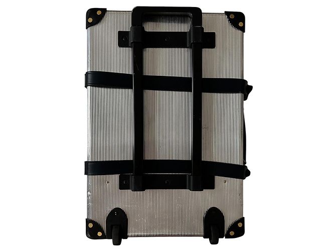 Sacai Valigia da cabina in alluminio Nero Silver hardware - vista 2