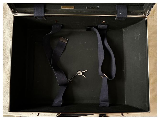 Sacai Valigia da cabina in alluminio Nero Silver hardware - vista 20