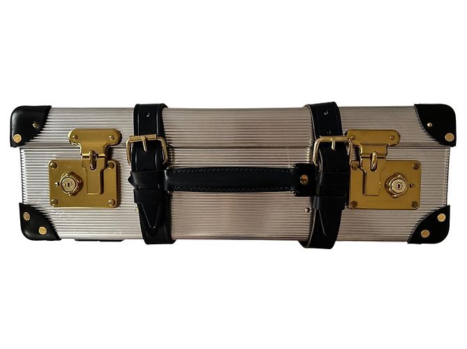 Sacai Valigia da cabina in alluminio Nero Silver hardware - vista 3