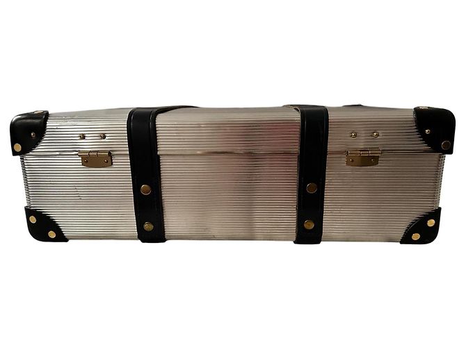 Sacai Valigia da cabina in alluminio Nero Silver hardware - vista 6