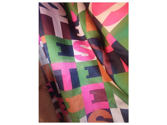 Essentiel Antwerp Abrigo largo de piel sintética marrón con forro estampado Castaño Multicolor - vista 6