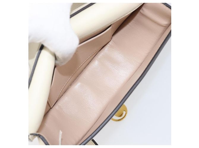 Chloé Chloe Nile Minaudière Leather Bianco - vista 5