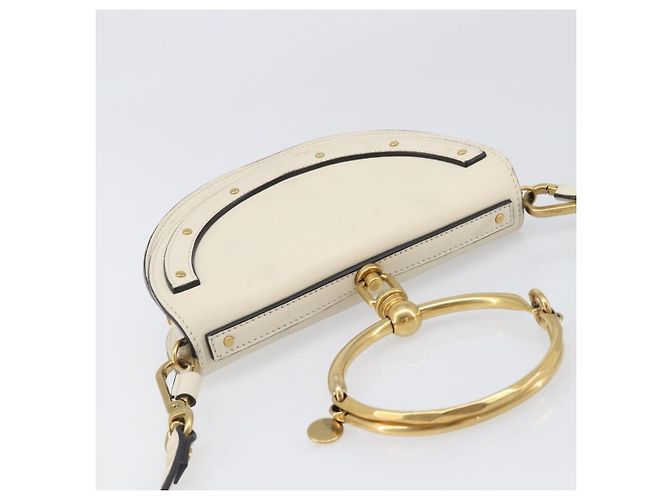 Chloé Chloe Nile Minaudière Leather Bianco - vista 7