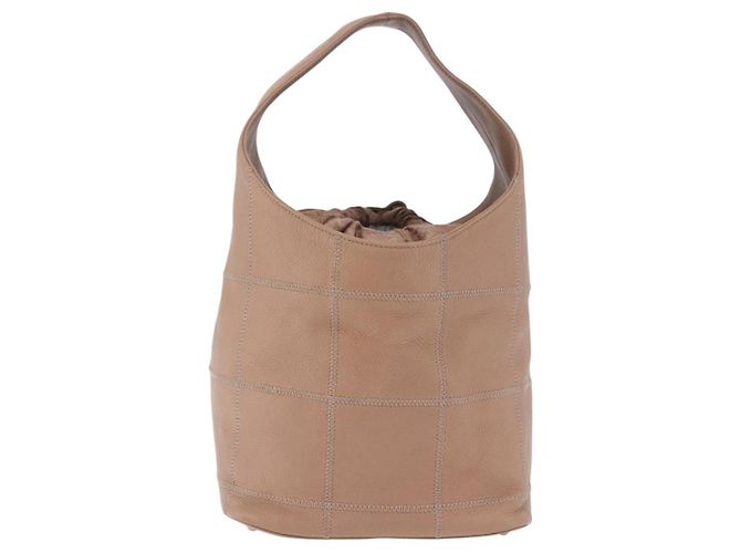 Chanel Square Stitch Tassel Hobo Quilted Leather Small Beige - Ansicht 2