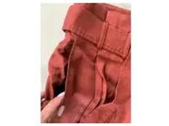 Sandro Pantaloncini in Viscosa Corallo Marrone Bordò - vista 5
