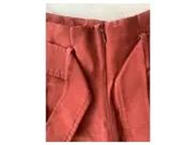 Sandro Pantaloncini in Viscosa Corallo Marrone Bordò - vista 6