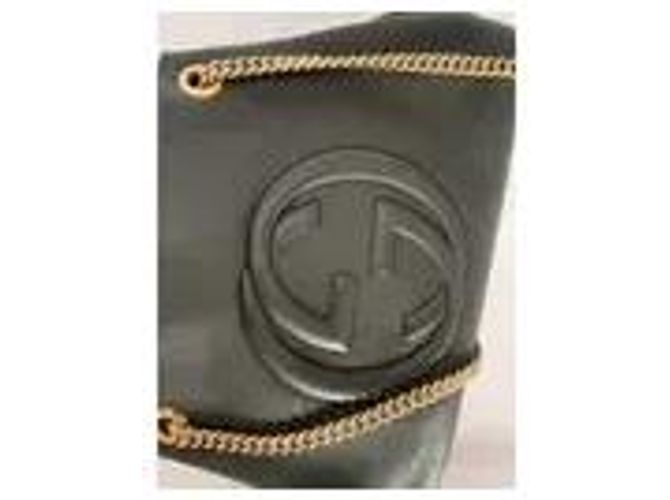 Gucci SoHo Borsa a Tracolla Pelle Nera Nero - vista 7