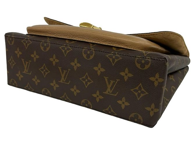 Borsa a tracolla Louis Vuitton Marignan Monogram in pelle Marrone - vista 8