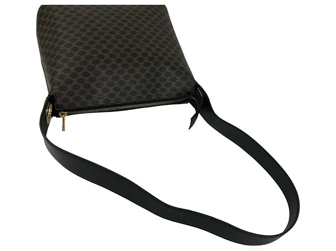 Céline Borsa a tracolla CELINE Macadam Blazon Triomphe Pattern Marrone Nero - vista 4