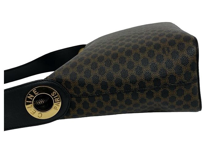 Céline Borsa a tracolla CELINE Macadam Blazon Triomphe Pattern Marrone Nero - vista 5