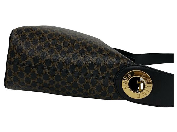 Céline Borsa a tracolla CELINE Macadam Blazon Triomphe Pattern Marrone Nero - vista 6