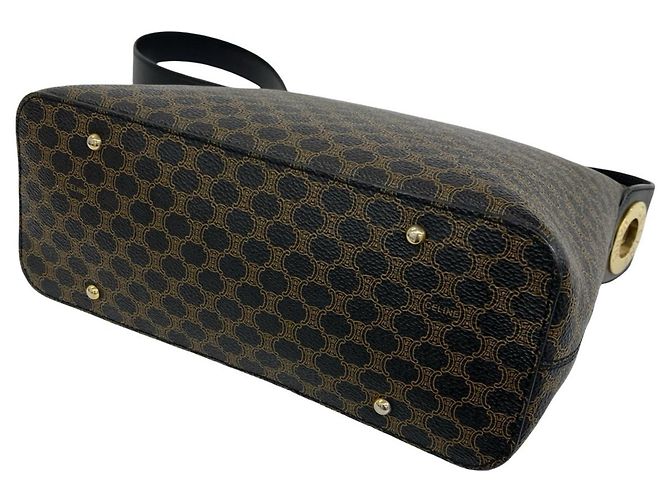 Céline Borsa a tracolla CELINE Macadam Blazon Triomphe Pattern Marrone Nero - vista 8