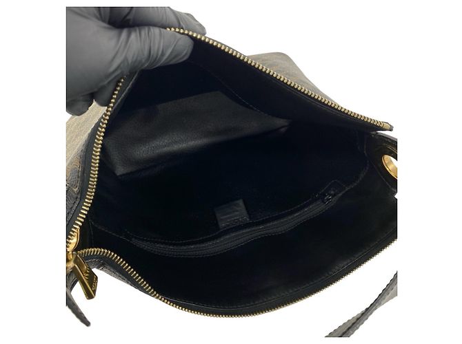 Céline Borsa a tracolla CELINE Macadam Blazon Triomphe Pattern Marrone Nero - vista 9