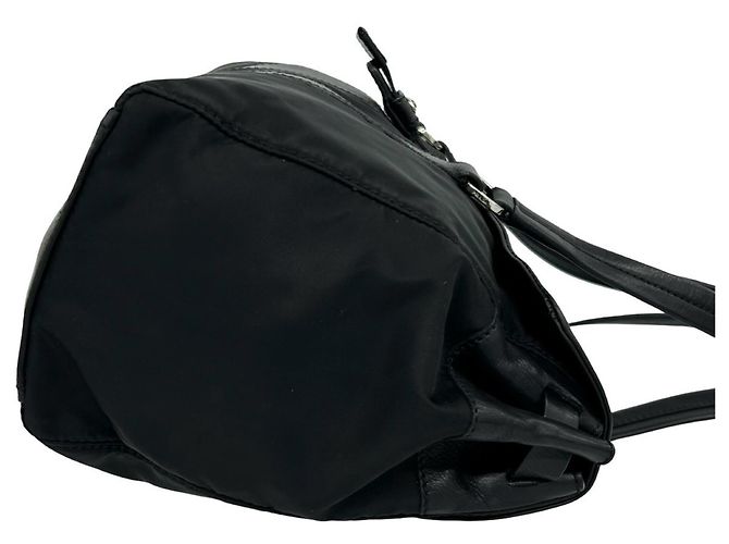 Prada Triangle Logo Hardware Tote Bag Schwarz - Ansicht 6