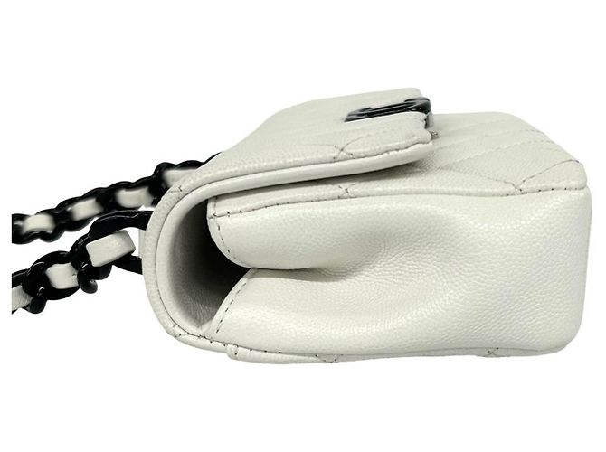 Borsa a tracolla Chanel Matelassé Coco Mark Hardware Nero Bianco - Ansicht 5