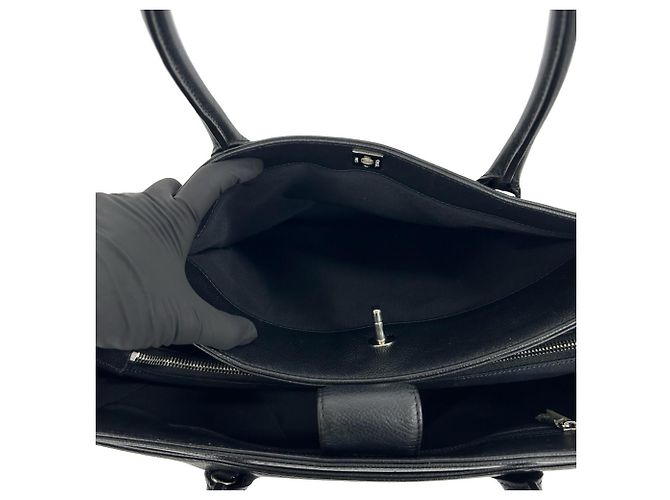 Borsa Chanel Executive Tote in pelle di vitello grana nera Nero - vista 10