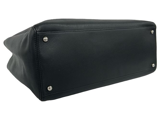 Borsa Chanel Executive Tote in pelle di vitello grana nera Nero - vista 7