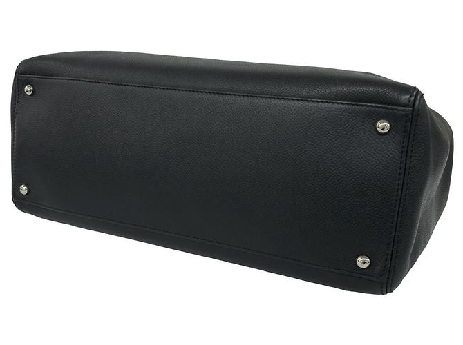 Borsa Chanel Executive Tote in pelle di vitello grana nera Nero - vista 8