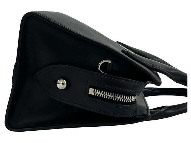 Borsa Prada Christen in pelle Saffiano con logo triangolare in metallo Nero - vista 6
