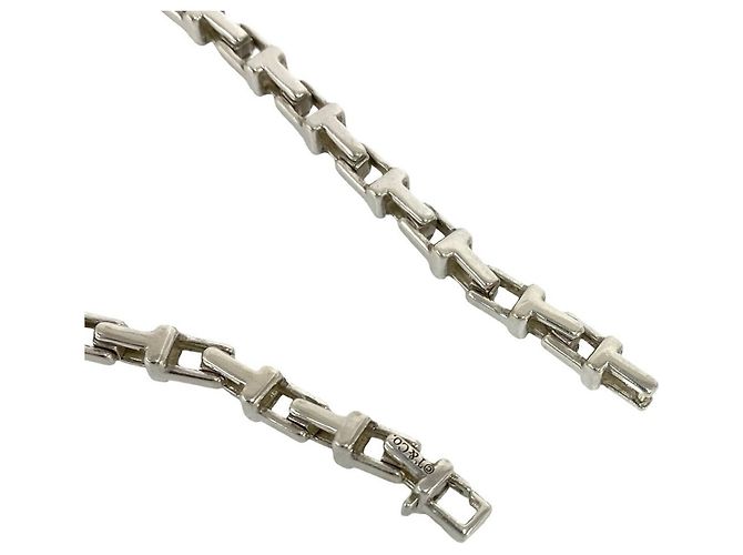 Tiffany & Co Collana Tiffany Vintage T Narrow Argento - vista 5