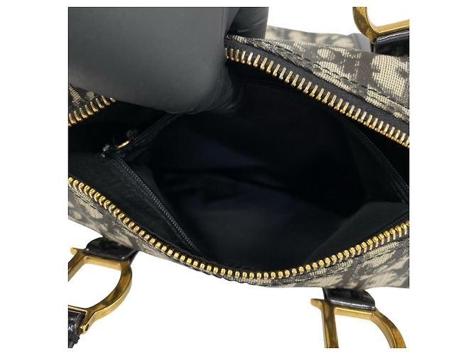 Borsa Christian Dior con motivo Trotter nera Nero - vista 10