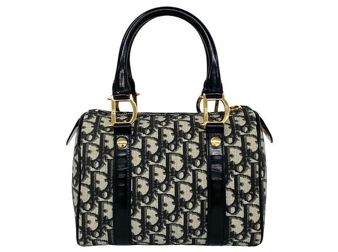 Borsa Christian Dior con motivo Trotter nera Nero - vista 3