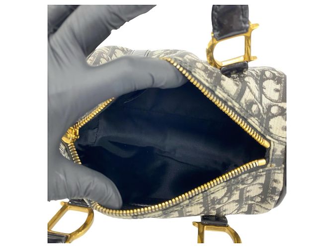 Borsa Christian Dior con motivo Trotter nera Nero - vista 9