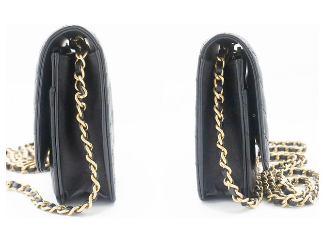 Chanel Wallet on Chain Chevron Caviar Nero - vista 5