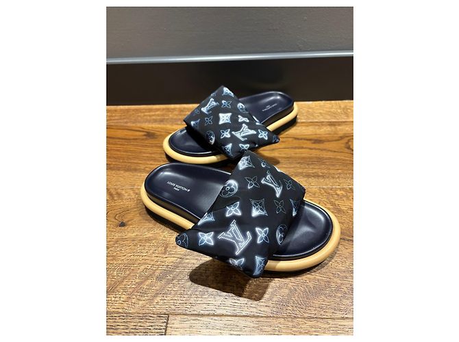 Ciabatte Louis Vuitton Monogram Bow Blu Monogramma - vista 6