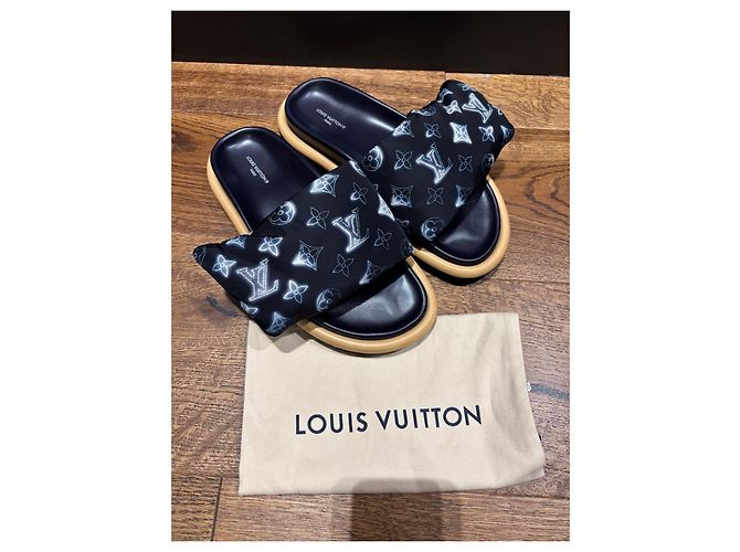 Ciabatte Louis Vuitton Monogram Bow Blu Monogramma - vista 9